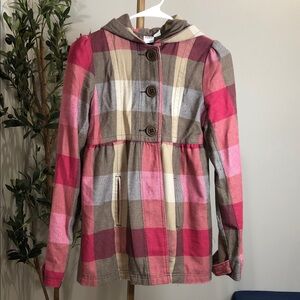 Roxy Multicolor Plaid Hooded Jacket (CB)